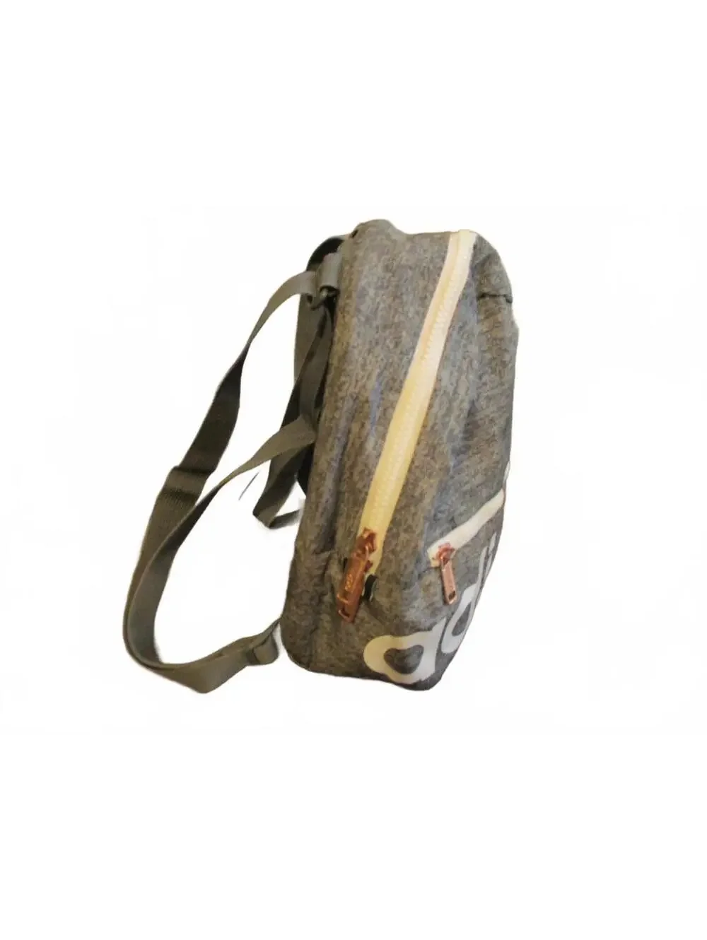Adidas Linear Mini Backpack Heather Grey Jersey Onix Rose Gold Zip Travel Bag